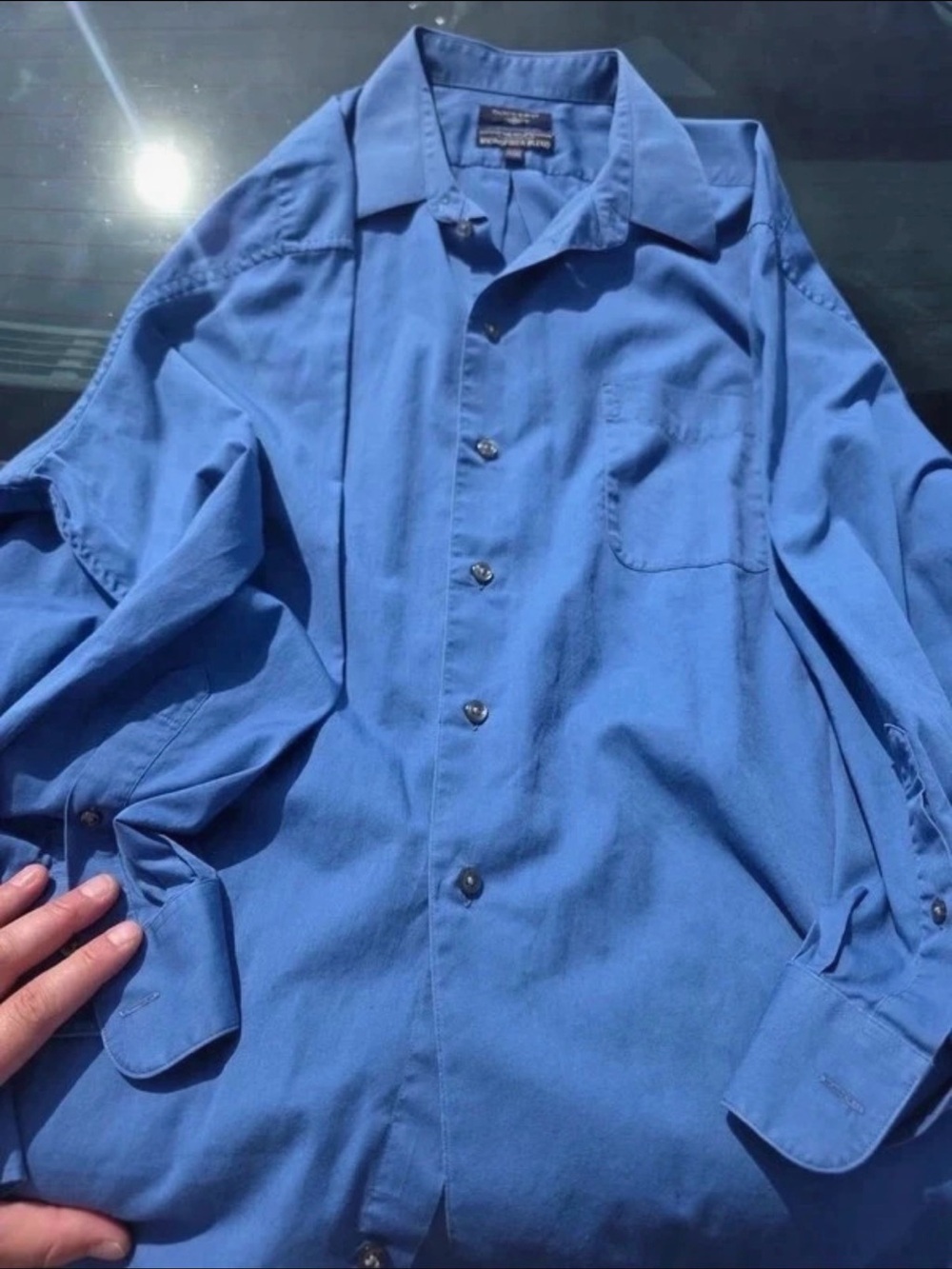 Dockers Men's Royal Blue Button-Up Dress Shirt
